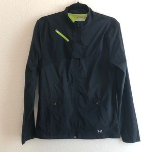 Under Armour Black Windbreaker Run Jacket M